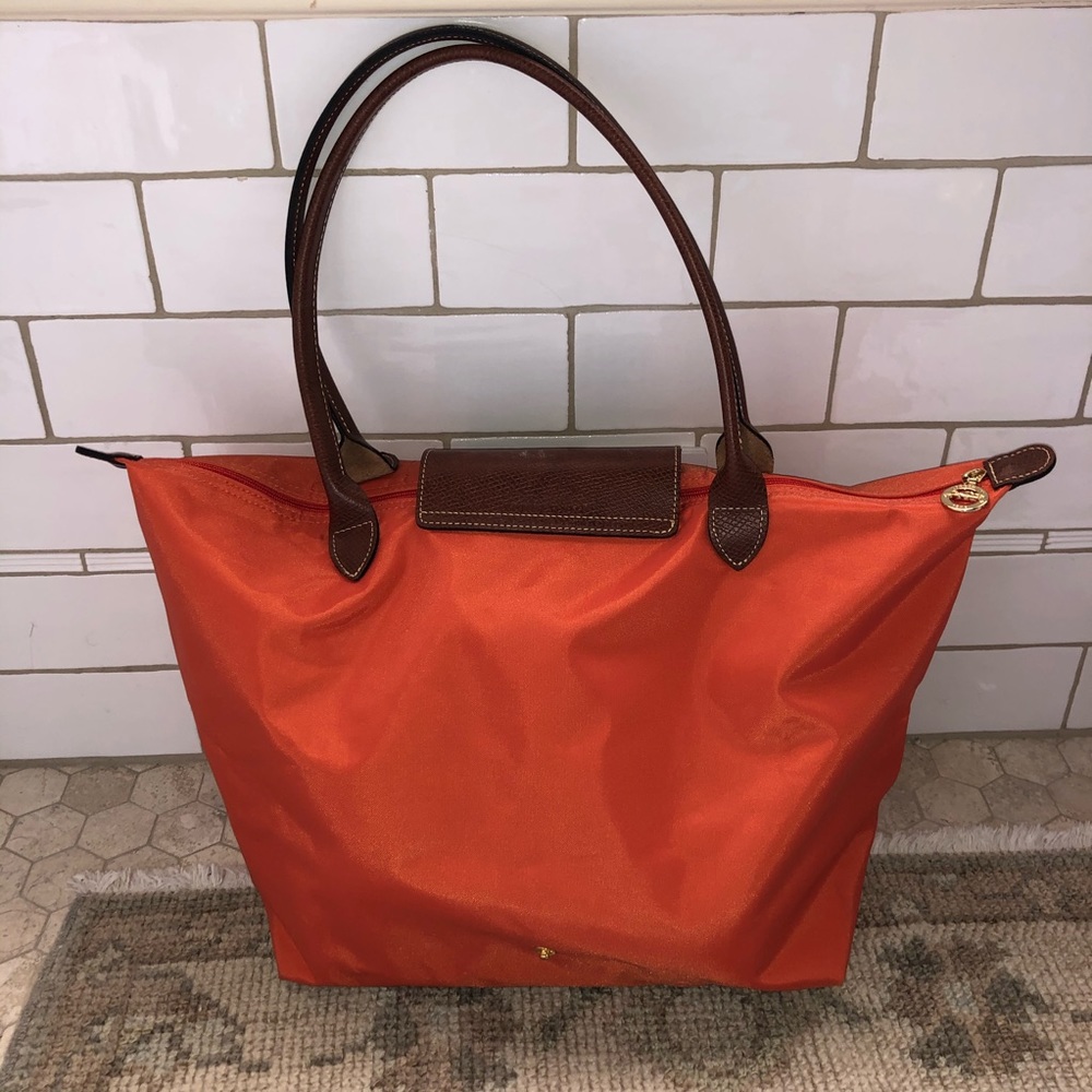 Longchamp Orange Medium Size Tote